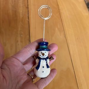 Snowman weighted picture holder